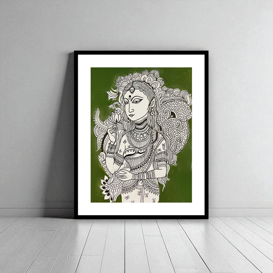 Beautiful woman with a lotus